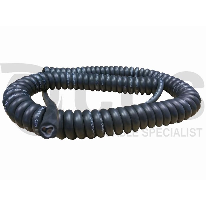 Coiled tie deals out cable
