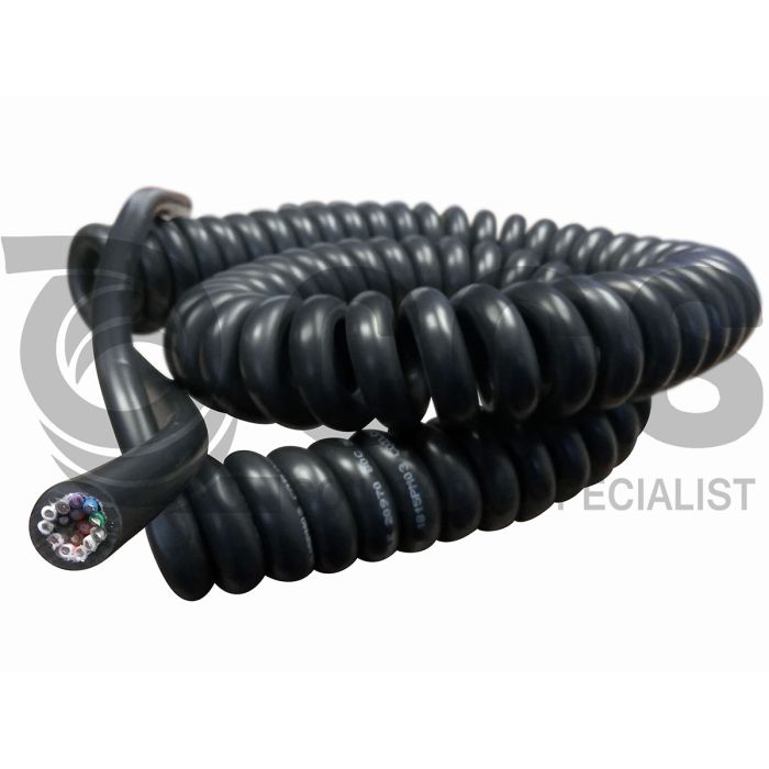 Coil Cable Specialist Inc. - Custom Coiled Cords 18 AWG 15 CONDUCTOR - 300V  BLACK FR PU JACKET - P/N 1815PM03 Coil Cable Specialist Inc. - Custom  Coiled Cords